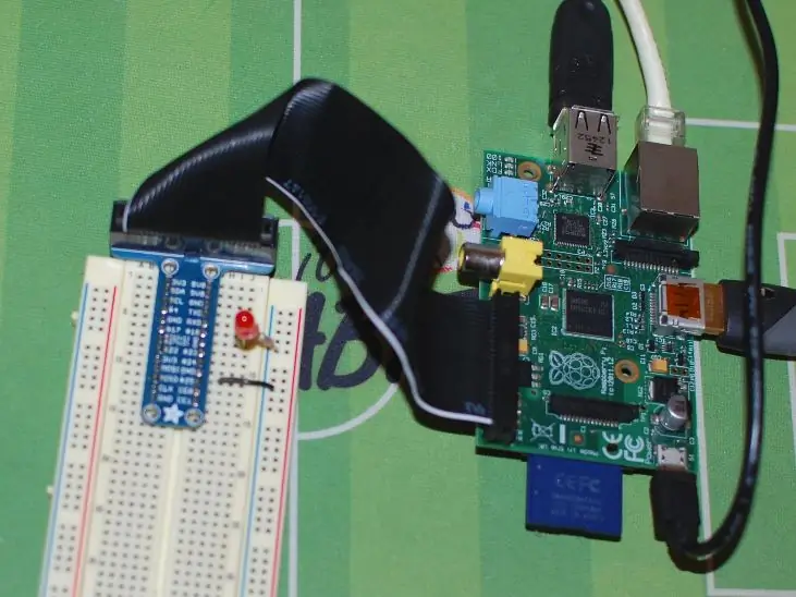 RaspberryPi: Fisha LED ndani na nje