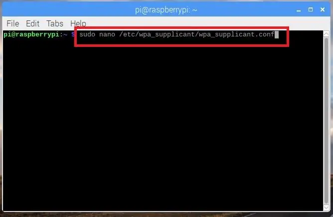 Buksan ang Wpa_supplicant.conf File