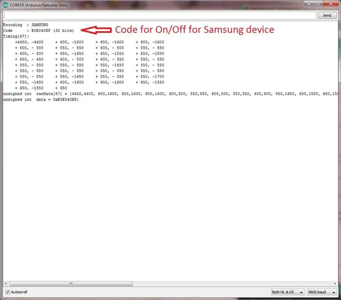 Adquirir códigos de control remoto (ui32Data)