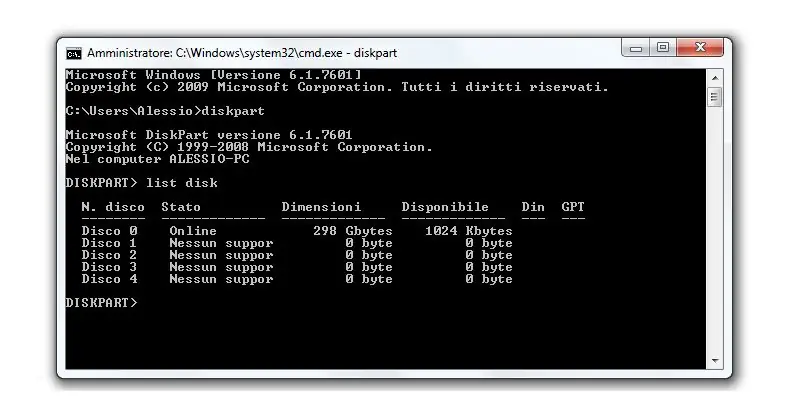 Otvorite Disk Lists i odaberite disk