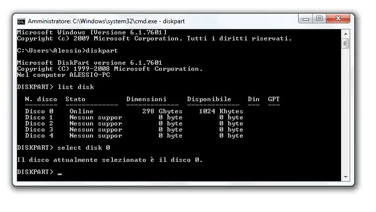 Otvorite Disk Lists i odaberite disk