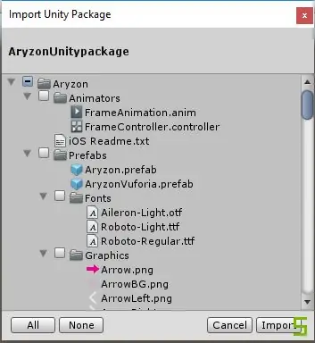 Aryzon SDK'yı Unity'de içe aktarın