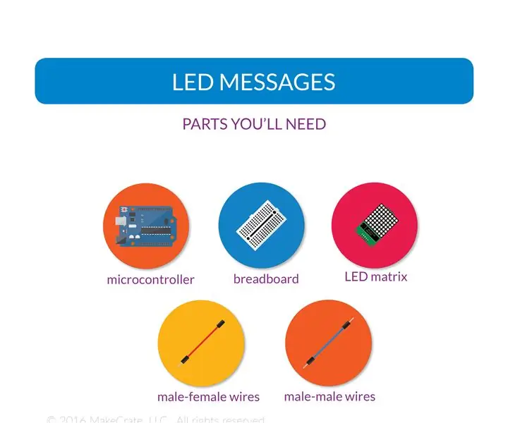 Missatgeria LED amb Arduino: 10 passos