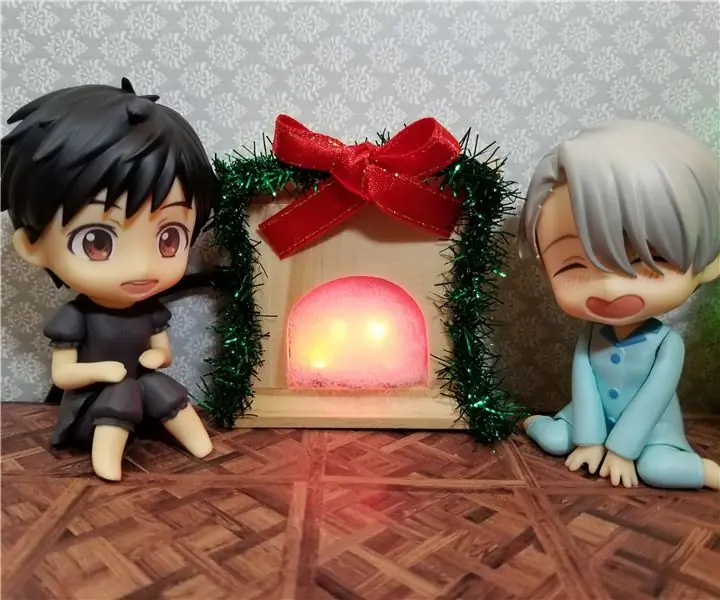 LED Miniature Nendoroid Fireplace: 9 ደረጃዎች (ከስዕሎች ጋር)