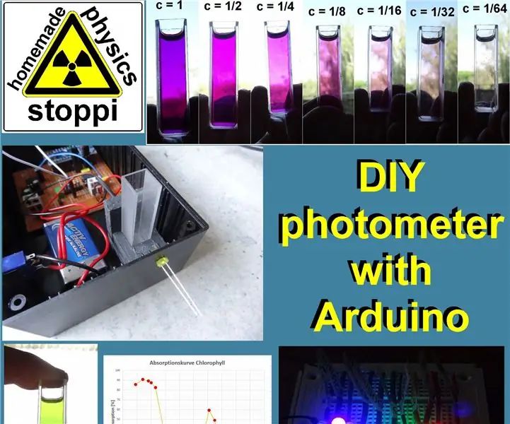 DIY LED-լուսաչափ Arduino- ի հետ ֆիզիկայի կամ քիմիայի դասերի համար. 5 քայլ (նկարներով)