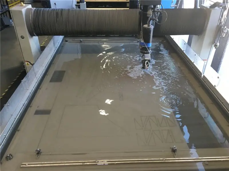 Prototyping: Paglalahad (3d hanggang 2d), Omax Waterjet Cutting V2