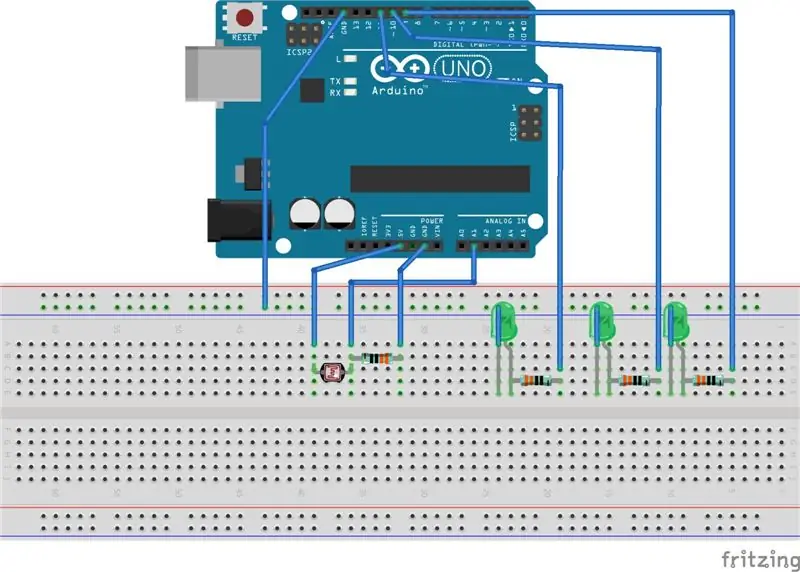 Passaggio 2: configura la breadboard Arduino