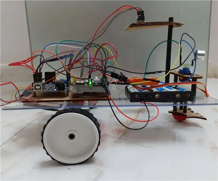 Ρομπότ Arduino Με Απόσταση, Κατεύθυνση και Βαθμός Περιστροφής (Ανατολικά, Δυτικά, Βόρεια, Νότια) Ελεγχόμενος με Φωνή χρησιμοποιώντας Ενότητα Bluetooth και Αυτόνομη Κίνηση Ρομπότ .: 6 Βήματα