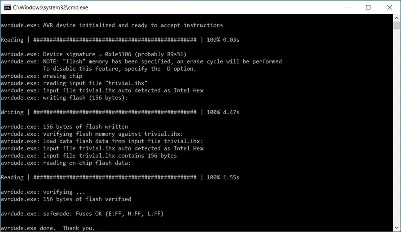 Program 8051 (AT89 -serien) med Arduino