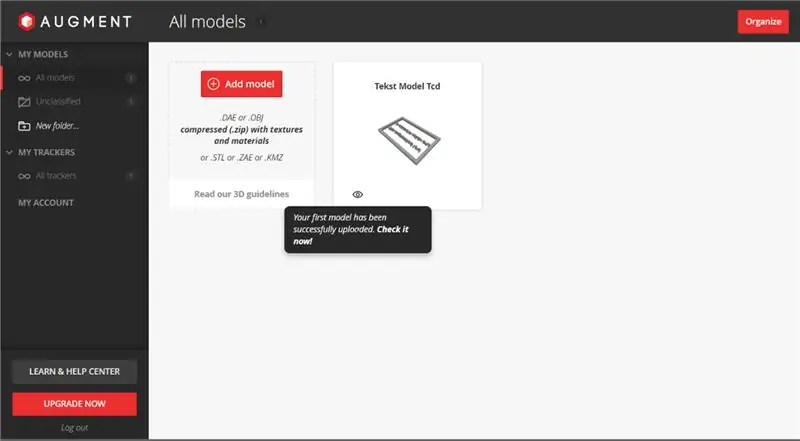 Modelle in Augment hochladen