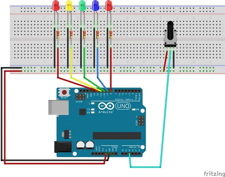 Sambungkan Potensiometer