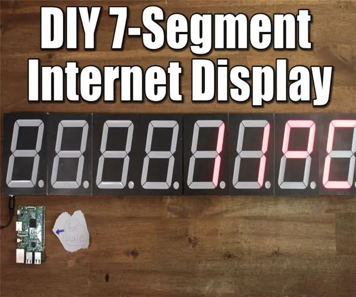 DIY Big 7-Segment Internet Display: 5 ขั้นตอน