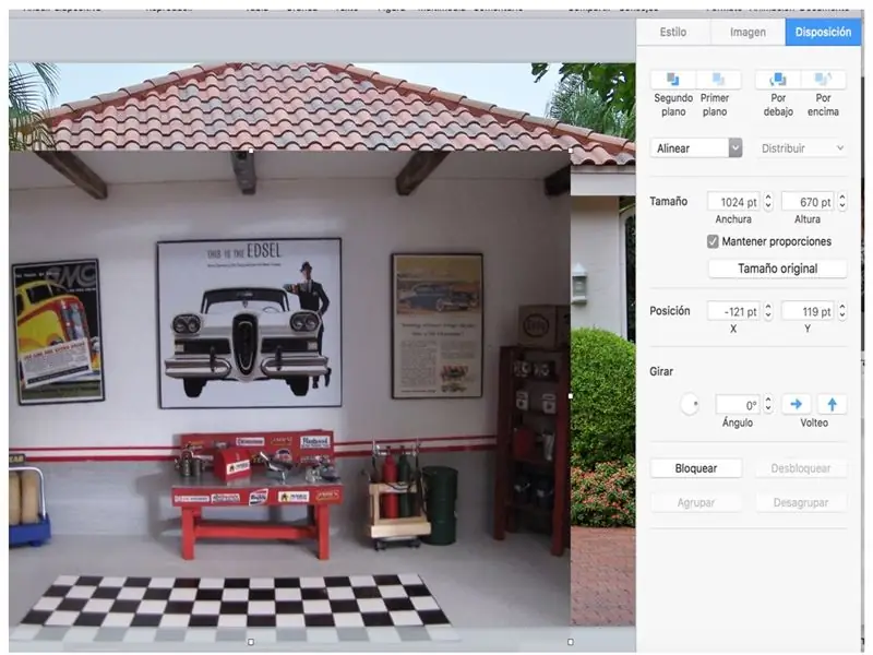 Colocando Fondo Del Garage