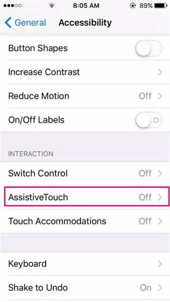 Seleccionar Assistive Touch