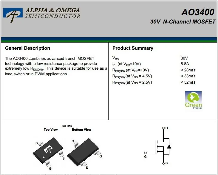 لحام N- قناة MOSFET