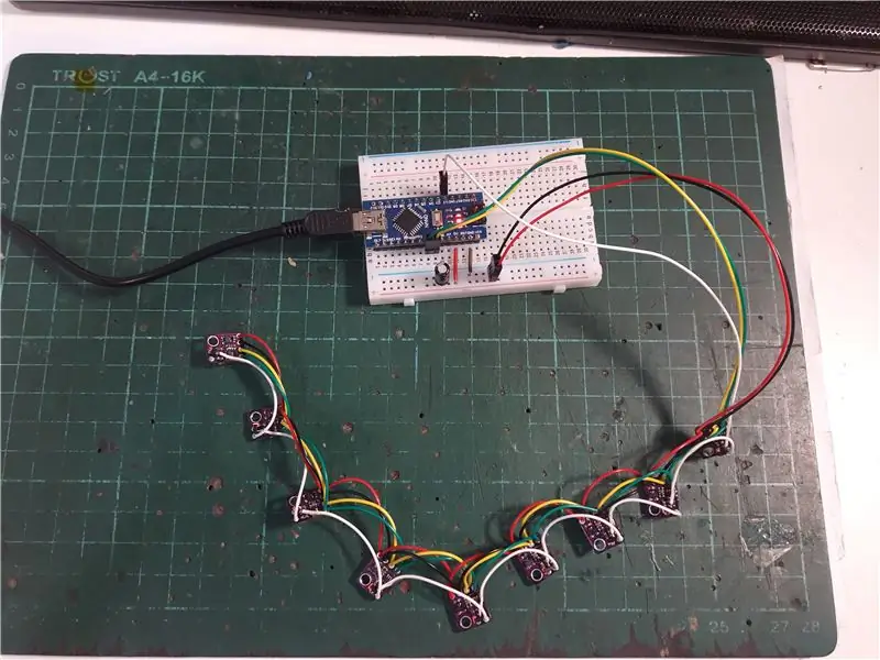 Menghubungkan Array Sensor