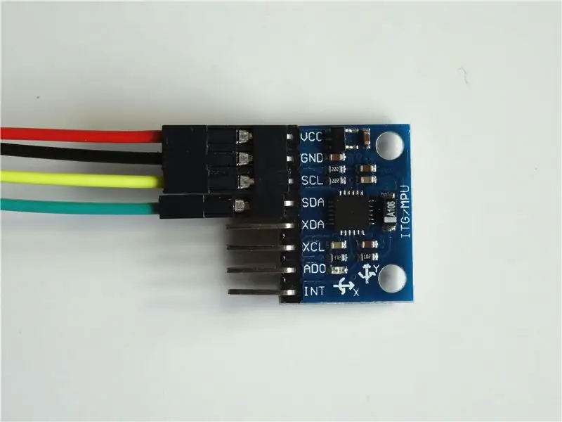 Koppel die MPU6050 versnellingsmeter en die gyroscoop aan op Arduino