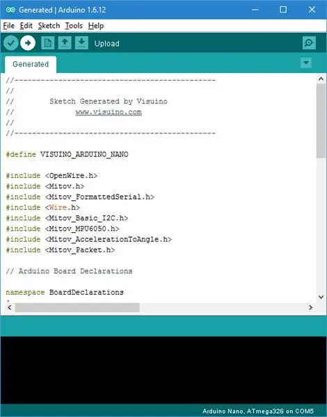 Generirajte, kompajlirajte i učitajte Arduino kod