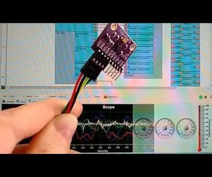 Arduino Nano: акселерометр гироскопы компас MPU9250 I2C сенсоры Visuino: 11 қадам