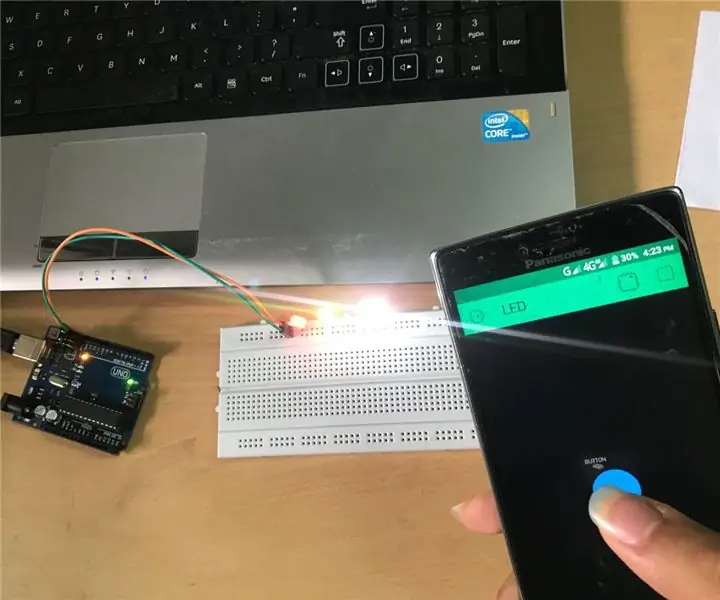 LED vadība, izmantojot lietotni Blynk un Arduino: 3 soļi (ar attēliem)