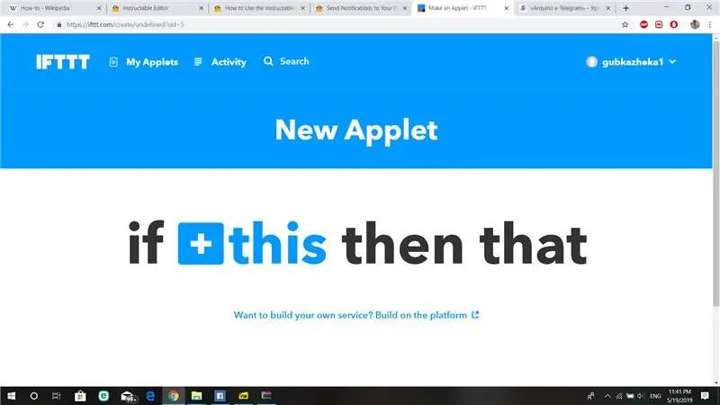 IFTTT সেট আপ করা হচ্ছে