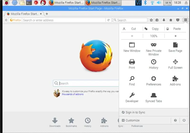 Firefox Advanced Network -ni sozlang