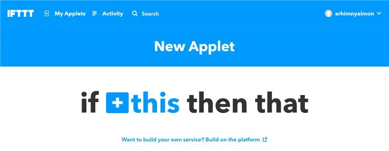 IFTTT бағдарламасында апплет жасаңыз