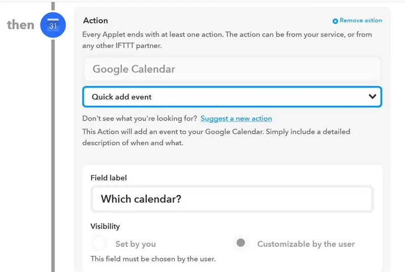 Erstellen Sie eine Aktion für Gmail, Google Kalender und eine Benachrichtigung für die IFTTT-App