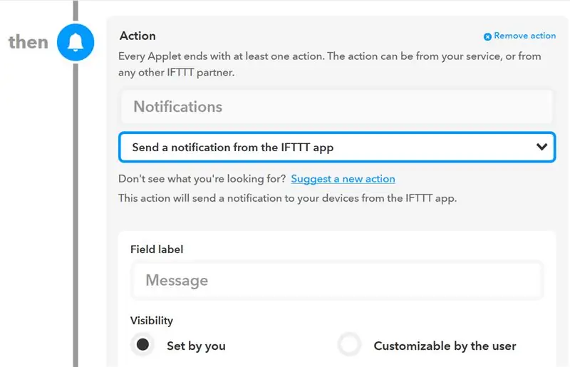 Crea azione su Gmail, Google Calendar e notifica all'app IFTTT