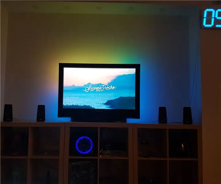 Lâmpada LED ambiente para TV antiga com Kodi: 7 etapas (com fotos)