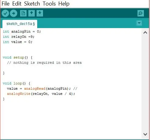 Նմուշային կոդը Arduino- ի համար