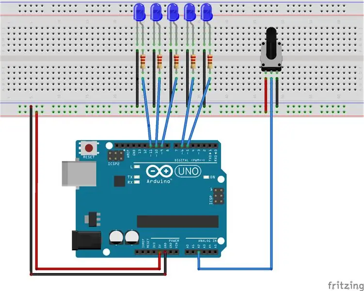 LED Rade Fade Arduino