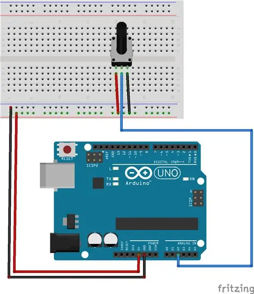 Tilslutning af potentiometer