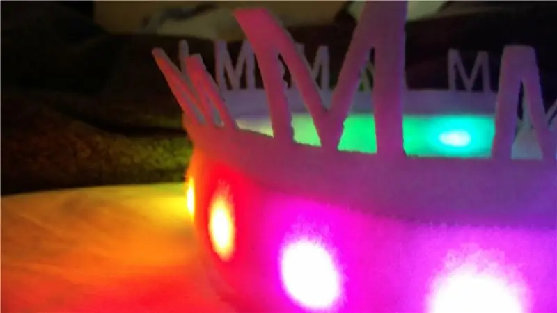 Felt & Neopixel Taji ya Upinde wa mvua