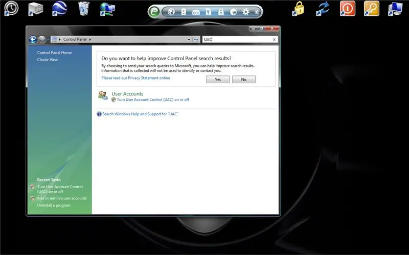 Uključivanje/isključivanje UAC -a