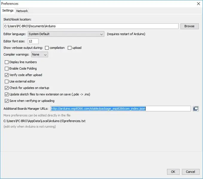 Seadistage Arduino IDE