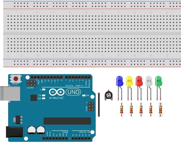 LED -kontrol med potentiometer - FinalExam: 3 trin