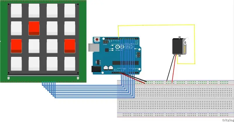 Configurer le clavier et le servo