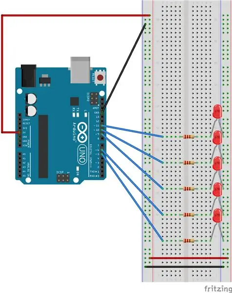 Tambahkan Lima LED