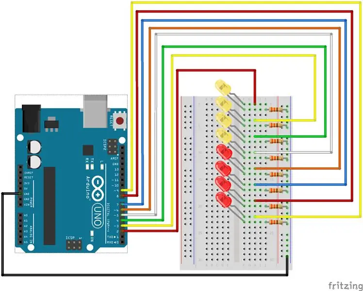 Configurando as luzes LED