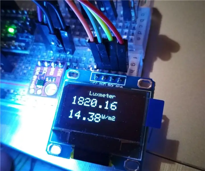 Sensor drite MAX44009 Me OLED: 7 hapa