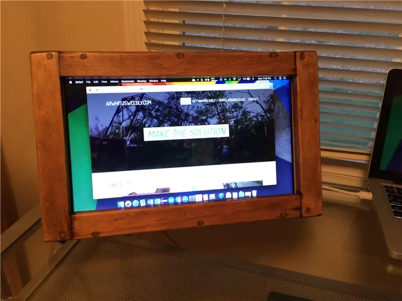 Wooden Repurposed Laptop Display Frame