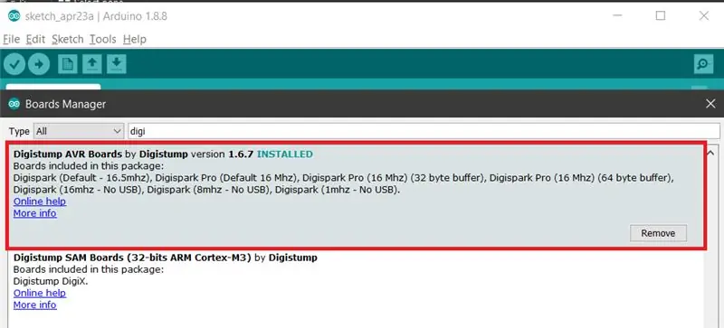 ติดตั้งแพ็คเกจบอร์ดสำหรับ Arduino