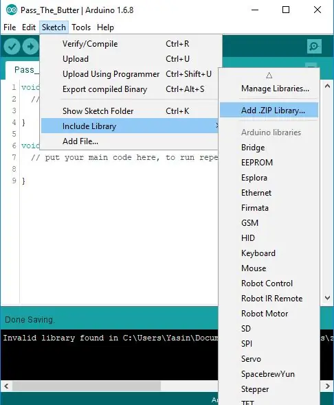 Arduino Proqramlaşdırması (Motor Qalxanı Kitabxanası əlavə et)