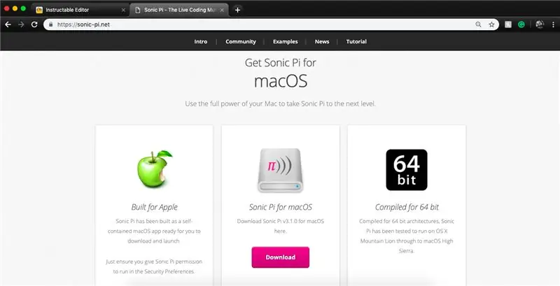 Download en open Sonic Pi