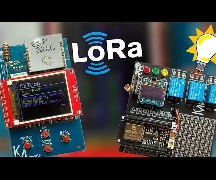 ควบคุมเครื่องใช้ในบ้านผ่าน LoRa - LoRa ในระบบอัตโนมัติภายในบ้าน - รีโมทคอนโทรล LoRa: 8 ขั้นตอน