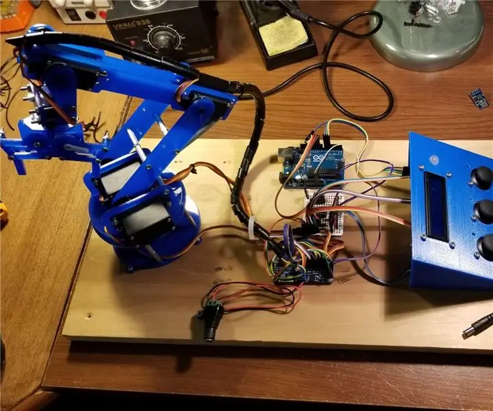 Kinokontrol ng Arduino Robotic Arm W / 6 Mga Degree ng Freedom: 5 Mga Hakbang (na may Mga Larawan)