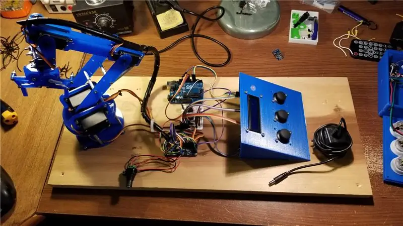 Arduino Lengan Robotik Terkawal W / 6 Darjah Kebebasan