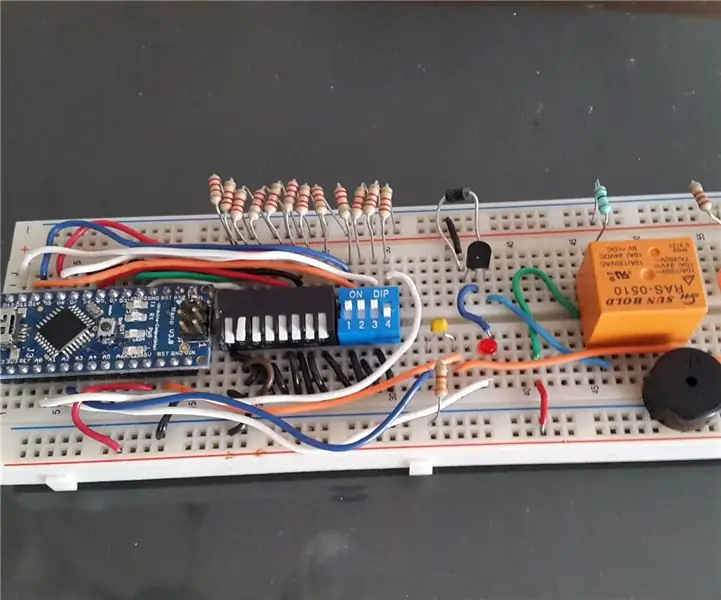 CIRCUITO TEMPORIZADOR قابل للبرمجة BASADO EN ARDUINO: 3 خطوات