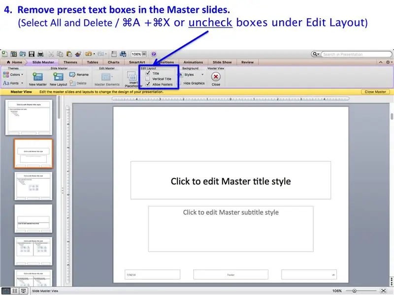 Clear Preset Master Slides